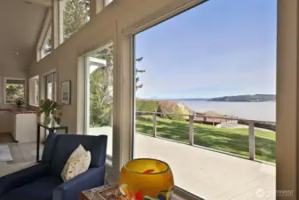 Wall of windows grace the living areas.