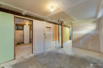 Tons of potential in home's basement - storage, potential build out