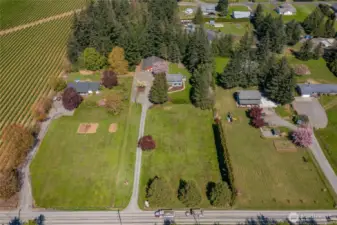 Middle lot with trees at the road