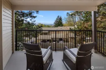 Covered patio extends your outdoor living.