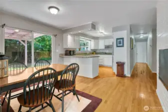 Gleaming hardwoods throughout