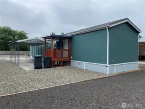 View from back end of unit-carport side