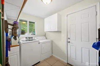 Nice size utility room 10x6 with door to the garage.