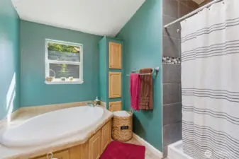 Separate shower in primary bath