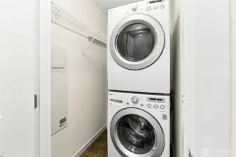 Full sized LG Washer & Dryer located on same floor as bedrooms!