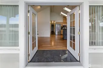 French doors into home
