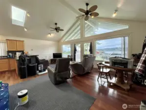 Skylights and floor to ceiling windows