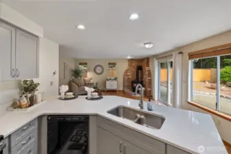 Enjoy cooking meals in this lovely open kitchen.
