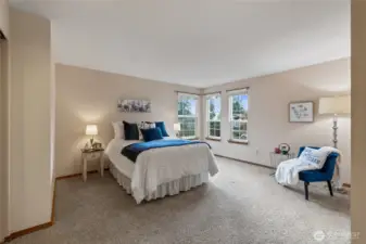 The Primary Suite is spacious and bright.