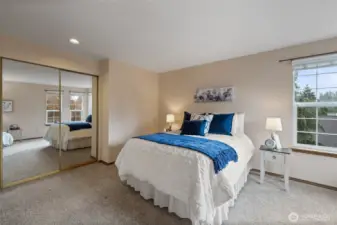 The primary suite has 2 closets! You will have to go shopping to fill them!