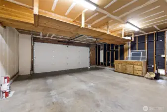 The large garage, room for cars and your toys.