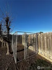 Dog Kennel In Large fenced Rear Yard