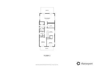 Upper level floor plan.