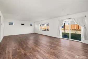 Open family room area