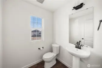 Guest bathroom on main level