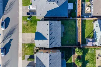 overhead view of the lot