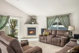 Living room with gas fireplace