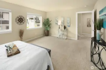 Another view of the primary bedroom.