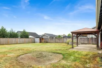 fenced in back yard