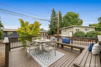 Loads of seating for family, friends and neighbors