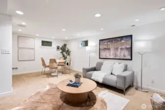 Even more space for game-playing, home office and (not shown in picture) tremendous storage along left wall