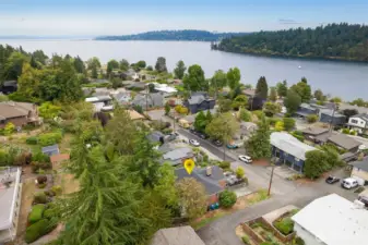 Did I mention that it's less than 2 blocks from Lk WA and just a bit further to all the walking trails, tennis courts and community center of Seward Park