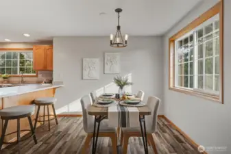 Another look at the dining space just off the kitchen.
