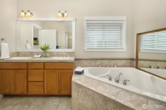 Partners will never be cramped in this bathroom