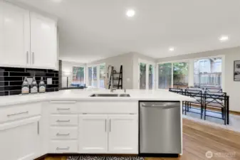 Informal Dining and French Door in background.