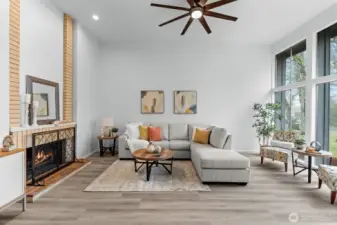 Chic and warm with new luxury vinyl plank flooring throughout