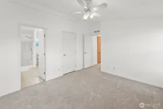 Primary has its own bath and large walk in closet