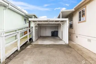 Carport for covered parking!