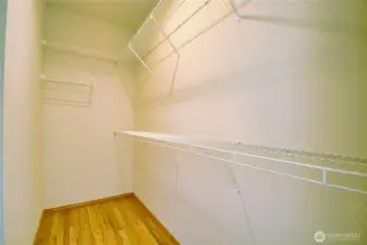 spaceous master closet