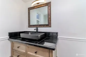 Beautiful Vanity and vessell sink