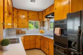 Vintage cabinets- they don't make them like this anymore!