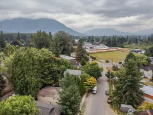 Near school district office and bus barn. Walking distance to downtown.