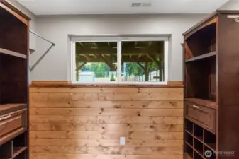 Walk-in closet (don’t miss the hidden safe).