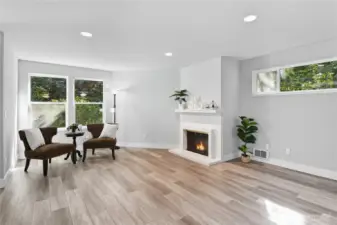 Authentic "wood" burning fireplace.