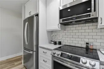 Samsung Appliances throughout unit.
