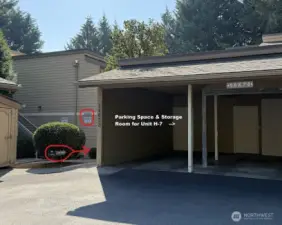 Parking Space & Storage Room location