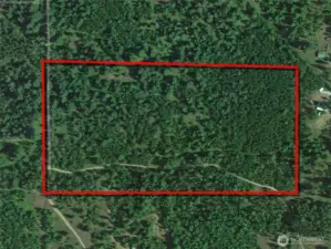 Overhead view with approximate boundaries in red.