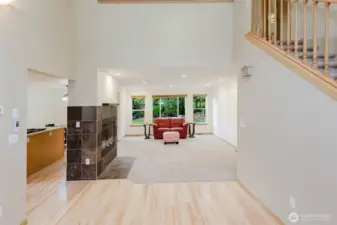 Beautiful flooring extends through to the kitchen.
