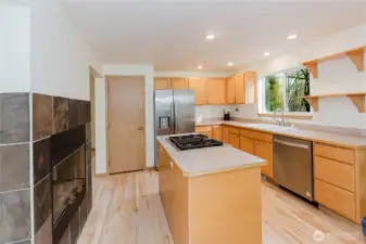 Plenty of counter space for meal prep.