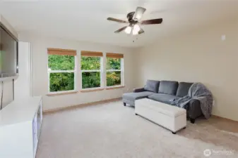 Loft with natural light and flexible layout.