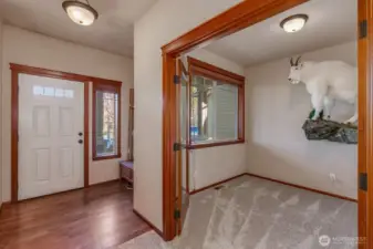 Entrance with den/office -- great for home office.