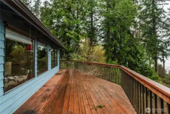 Large deck to enjoy the view and hummingbirds