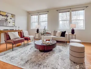 South facing windows for light all year round