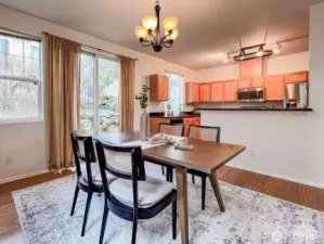 Dining space opens to the back patio perfect for grilling or eating out of doors