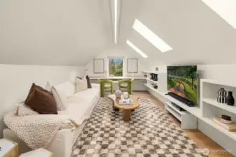 Upper level bonus/media room.