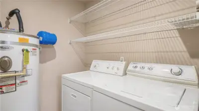 In-unit laundry room.